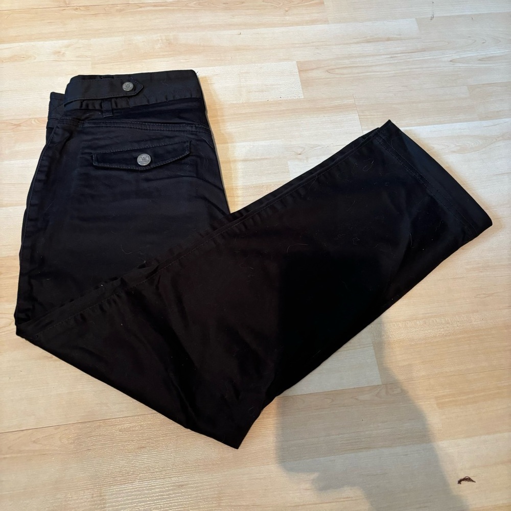 Tommy Hilfiger women’s Y2K black wide leg trousers pants in size 4
